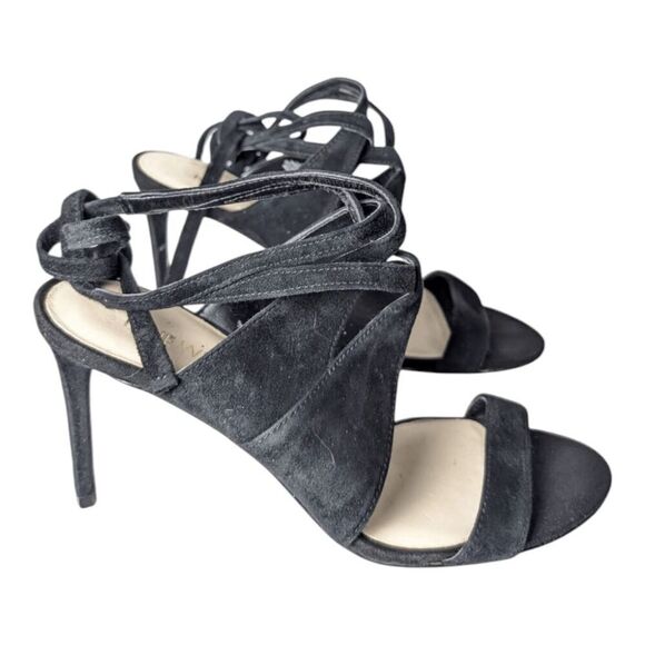 NINE WEST Ronnie Strappy Black Stiletto Heeled Sandal Size 6M - Picture 2 of 9